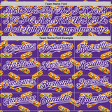Custom Purple White 3D Pattern Design Foodie Fast Food Hot Dog Authentic Baseball Jersey