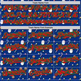 Custom Royal Fire Red-Grass Green 3D Pattern Design Christmas Foodie Food Snack Chocolate Cookie Candy Cane Authentic Baseball Jersey