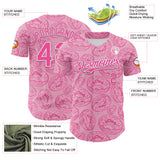 Custom Light Pink Pink-White 3D Pattern Design Christmas Foodie Food Dessert Donut Authentic Baseball Jersey