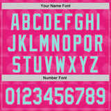 Custom Hot Pink Ice Blue-Pink 3D Pattern Design Foodie Food Dessert Cake Authentic Baseball Jersey