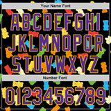 Custom Black Purple-Yellow 3D Pattern Design Foodie Food Snack Gummy Bear Authentic Baseball Jersey