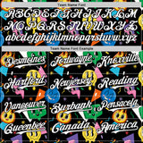 Custom Black White 3D Pattern Design Funny Cartoon Emoji Face Authentic Baseball Jersey