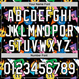 Custom Black White 3D Pattern Design Funny Cartoon Emoji Face Authentic Baseball Jersey