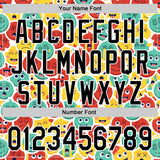 Custom White Black 3D Pattern Design Funny Cartoon Emoji Face Authentic Baseball Jersey