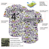 Custom White Black 3D Pattern Design Funny Cartoon Animal Cat And Dog Authentic Baseball Jersey