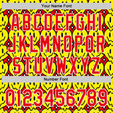 Custom Fire Red White 3D Pattern Design Funny Cartoon Emoji Smile Face Authentic Baseball Jersey