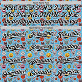 Custom Sky Blue Black-White 3D Pattern Design Funny Cartoon Emoji Authentic Baseball Jersey