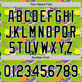 Custom Neon Green Black-White 3D Pattern Design Funny Cartoon Cloud Rain Authentic Baseball Jersey