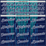 Custom Navy Blue-Aqua 3D Esports Performance T-Shirt