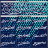 Custom Navy Blue-Aqua 3D Esports Performance T-Shirt