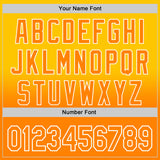 Custom Yellow Bay Orange-White 3D Pattern Design Father's Day Family Love Fade Authentic Baseball Jersey