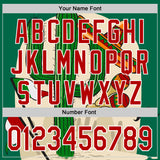 Custom Kelly Green Red-White 3D Mexican Festival Cactus Sombrero And Flag Cinco de Mayo Authentic Baseball Jersey