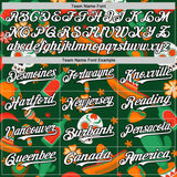 Custom Green White-Black 3D Mexican Festival Sombrero And Skull Cinco de Mayo Authentic Baseball Jersey