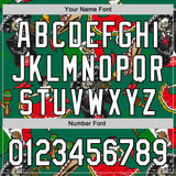 Custom Kelly Green White-Black 3D Mexican Festival Skull Cinco de Mayo Authentic Baseball Jersey