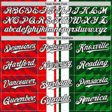 Custom White Red Green-Black 3D Mexico Authentic Baseball Jersey