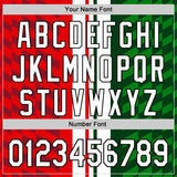 Custom White Red Green-Black 3D Mexico Authentic Baseball Jersey