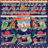 Custom Navy White-Black 3D Mexican Festival Flower Skull With Sombrero Cinco de Mayo Authentic Baseball Jersey