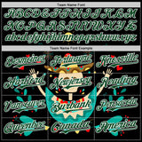 Custom Black Green-White 3D Mexican Festival Flower Skull With Sombrero Cinco de Mayo Authentic Baseball Jersey