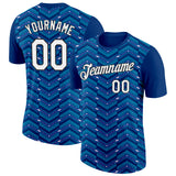 Custom US Navy Blue Royal-Lakes Blue 3D Esports Performance T-Shirt
