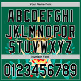 Custom Kelly Green Black-White 3D Mexican Festival Flower Skull With Sombrero Cinco de Mayo Authentic Baseball Jersey