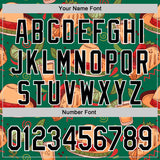 Custom Kelly Green Black-White 3D Mexican Festival Tacos And Sombrero Cinco de Mayo Authentic Baseball Jersey