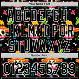 Custom Black White 3D Mexican Festival Flower Skull With Sombrero Cinco de Mayo Authentic Baseball Jersey