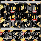 Custom Black White 3D Mexican Festival Nachos And Tacos Cinco de Mayo Authentic Baseball Jersey