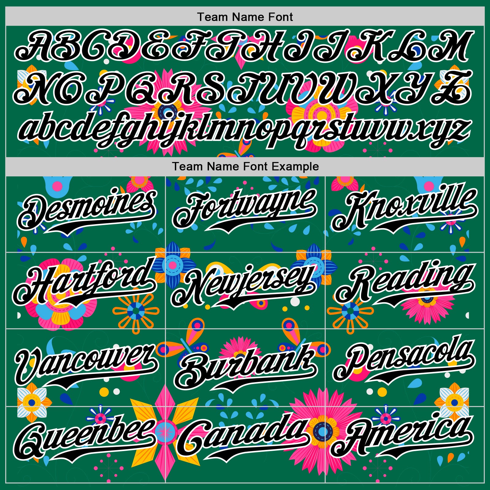 Custom Kelly Green Black-White 3D Mexican Festival Flower Cinco de Mayo Authentic Baseball Jersey