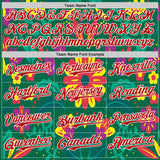 Custom Kelly Green Red-White 3D Mexican Festival Flower Cinco de Mayo Authentic Baseball Jersey