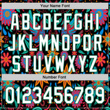 Custom Black White-Kelly Green 3D Mexican Festival Flower Cinco de Mayo Authentic Baseball Jersey