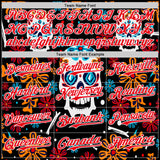 Custom Kelly Green Fire Red-White 3D Mexican Festival Flower And Skull Cinco de Mayo Authentic Baseball Jersey