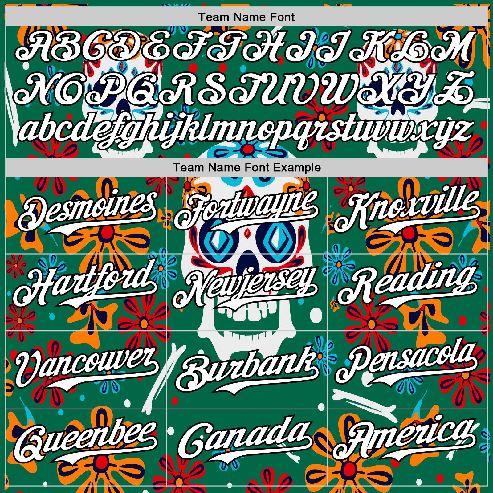 Custom Kelly Green White-Black 3D Mexican Festival Flower And Skull Cinco de Mayo Authentic Baseball Jersey