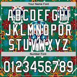 Custom Kelly Green White-Black 3D Mexican Festival Flower And Skull Cinco de Mayo Authentic Baseball Jersey