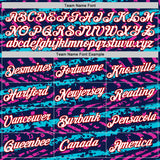 Custom Navy Lakes Blue Deep Pink-Red 3D Esports Performance T-Shirt