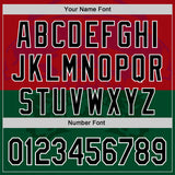 Custom Cardinal Black-Kelly Green 3D Mexico Authentic Baseball Jersey