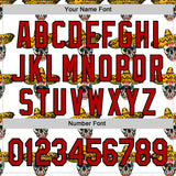 Custom White Red-Black 3D Mexican Festival Skull With Sombrero Cinco de Mayo Authentic Baseball Jersey