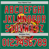 Custom Kelly Green Red-White 3D Mexican Festival Skull With Sombrero Cinco de Mayo Authentic Baseball Jersey