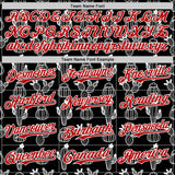Custom Black Red-White 3D Mexican Cactus Authentic Baseball Jersey