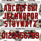 Custom White Red-Black 3D Mexican Skull Authentic Baseball Jersey