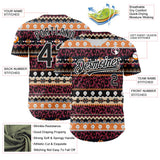 Custom Black White 3D Skull And Leopard Print Authentic Baseball Jersey