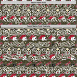 Custom Olive White 3D Punk Rock Skull Authentic Baseball Jersey