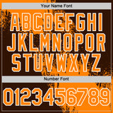 Custom Bay Orange Brown-White 3D Pattern Design Abstract Brush Stroke Authentic Baseball Jersey