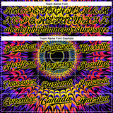 Custom Black Light Yellow 3D Pattern Design Rave Psychedelic Fractal Style Authentic Baseball Jersey