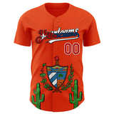 Custom Orange Red White Cuban Flag-Black 3D Cuba Authentic Baseball Jersey