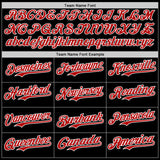 Custom Black Red-White 3D Cuba Cuban Flag Authentic Baseball Jersey