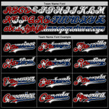 Custom Black Red White-Cuban Flag 3D Cuba Authentic Baseball Jersey