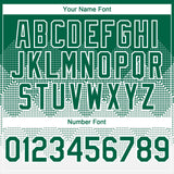 Custom Kelly Green White 3D Gradient Square Shape Authentic Baseball Jersey