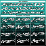 Custom Aqua White-Black 3D Gradient Square Shape Authentic Baseball Jersey