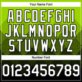 Custom Neon Green White-Black 3D Gradient Square Shape Authentic Baseball Jersey