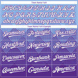 Custom Light Blue White-Purple 3D Gradient Square Shape Authentic Baseball Jersey